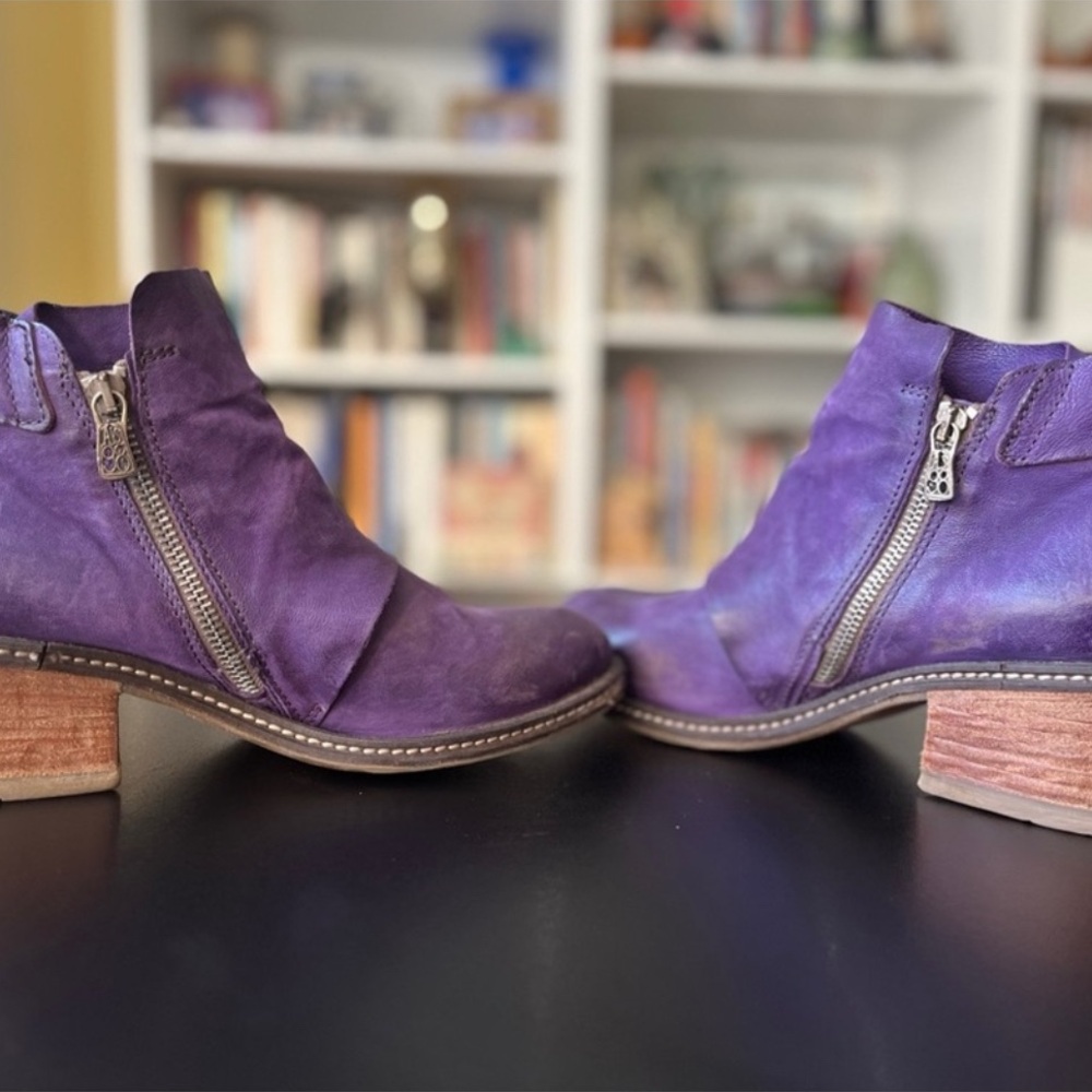 A.S.98 EUC Purple Ankle Boots - Picture 4 of 7